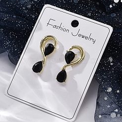 Alloy Rhinestones Stud Earrings&nbsp;EJEW-M075-04G-03