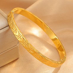 304 Stainless Steel Embossed Heart Hinged Cuff Bangles for Women&nbsp;WG2D3B0-01