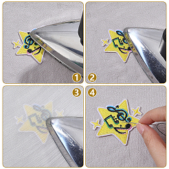 20Pcs Polyester Embroidery Sew on Ornament Accessories&nbsp;PATC-WH0008-256