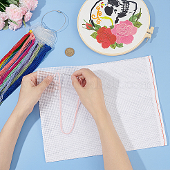 10CT Polyester Cotton Cross Stitch Fabric&nbsp;DIY-WH0588-33A