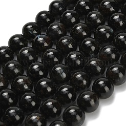 Natural Glaucophane Beads Strands&nbsp;G-L642-B03-8mm