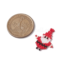 Christmas Seed Beads Beaded Charms&nbsp;PALLOY-MZ00257-02