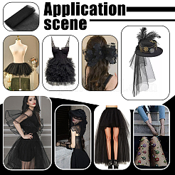 Polyester Mesh Lace Fabric&nbsp;DIY-WH0504-331A