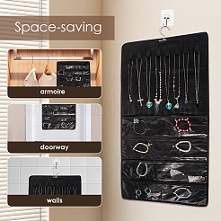 Rectangle Non-woven Fabric Hanging Jewelry Rolls&nbsp;AJEW-WH0009-57