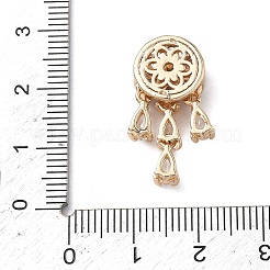 Brass Micro Pave Cubic Zirconia Pendants&nbsp;KK-C168-21G-01