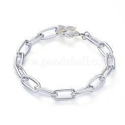 Aluminum Paperclip Chain Bracelets & Necklaces Jewelry Sets&nbsp;SJEW-JS01093