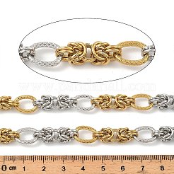 304 Stainless Steel Two Tone Oval with knot Link Chains Chains&nbsp;CHS-F022-06GP