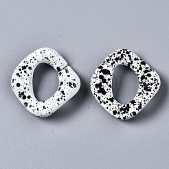 Spray Painted CCB Plastic Linking Rings&nbsp;CCB-Q091-019A
