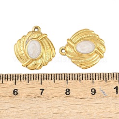 304 Stainless Steel with Enamel Pendants&nbsp;STAS-Z166-02G