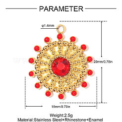 304 Stainless Steel Enamel Pendants&nbsp;STAS-OY011-59G