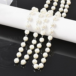 Handmade Glass Pearl Beaded Chains for Necklaces/Bracelets Making&nbsp;AJEW-PH00633-02