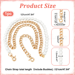 1Pc Plastic Imitation Pearl Beaded Bag Handles&nbsp;PURS-WR0006-92G