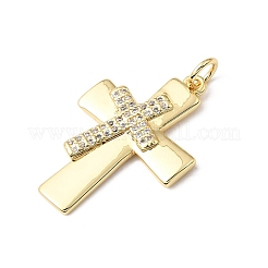 Easter Brass Micro Pave Clear Cubic Zirconia Pendants&nbsp;KK-E799-05A-G