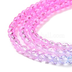 Transparent Gradient Color Glass Beads Strands&nbsp;GLAA-G101-2mm-10