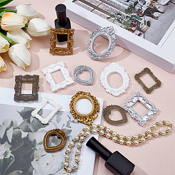 48Pcs 12 Styles Resin Embossed Photo Frames&nbsp;AJEW-NB0007-87