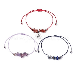 3Pcs Constellations Adjustable Nylon Cord Braided Bead Bracelets for Women Men&nbsp;BJEW-JB11325-09