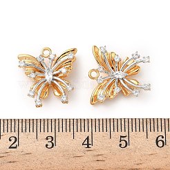 Brass Micro Pave Cubic Zirconia Pendants&nbsp;KK-L250-02GP