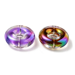 UV Plating Rainbow Iridescent Acrylic Beads&nbsp;X-OACR-P010-17