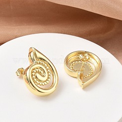 Brass Stud Earrings for Women&nbsp;KK-CBAD851-39G