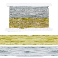10 Yards 2 Colors Polyester Wrinkle Ribbon&nbsp;OCOR-TA0001-95