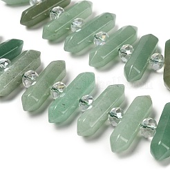Natural Green Aventurine Double Terminated Point Beads Strands&nbsp;G-H069-B14-01