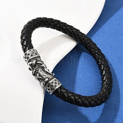 Braided Microfiber Leather Bracelets for Men Women&nbsp;BJEW-H631-01AS-01