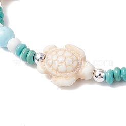Dyed Synthetic Turquoise & Natural Howlite Beads Bracelets for Women&nbsp;BJEW-JB11794-02