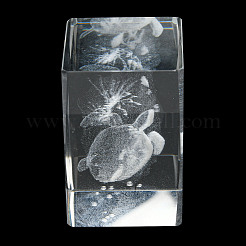 3D Laser Engraving Animal Glass Figurine&nbsp;DJEW-R013-01D