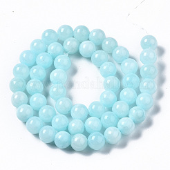 Natural Dyed Yellow Jade Gemstone Bead Strands&nbsp;X-G-R271-8mm-Y04