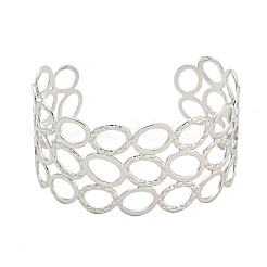304 Stainless Steel Hollow Open Cuff Bangles&nbsp;BJEW-S151-04P