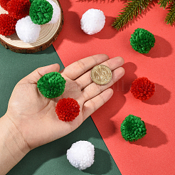 24Pcs 3 Colors Wool Soft Pompom Ball&nbsp;DIY-SC0031-30B