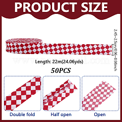 Polyester Tartan Pattern Ribbon&nbsp;OCOR-WH0078-540B