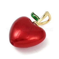 Brass Enamel Pendants&nbsp;KK-R224-12C-G