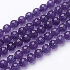 Natural Grade AB+ Amethyst Bead Strands&nbsp;X-GSR8mmC062-A
