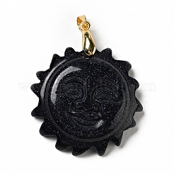 Synthetic Blue Goldstone Pendants&nbsp;G-E043-01B-03G