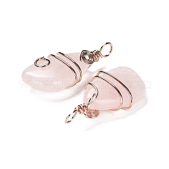Natural Rose Quartz Pendants&nbsp;G-F763-03RG-05