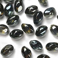 Full Rainbow Plated Crystal Glass Oval Beads Strands&nbsp;LS-EGLA-F026-A02