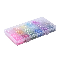 540Pcs 18 Style Spray Painted ABS Plastic Imitation Pearl Beads&nbsp;OACR-YW0001-35B