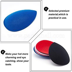 6Pcs 6 Colors EVA Cloth Teardrop Fascinator Hat Base for Millinery&nbsp;AJEW-CA0002-78