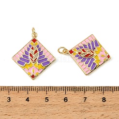 Brass Micro Pave Clear Cubic Zirconia Pendants&nbsp;CU-CBA9175-11G