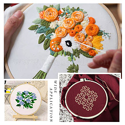 1Pc Plastic Imitation Bamboo Cross Stitch Embroidery Hoops&nbsp;FIND-TADJ0001-02