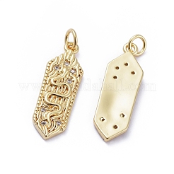 Brass Micro Pave Cubic Zirconia Pendants&nbsp;ZIRC-G163-24G