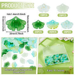 100Pcs 5 Colors Handmade Lampwork Pendants&nbsp;LAMP-TA0002-23
