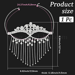 Alloy Rhinestone Chain Tassel Face Eye Mask for Women&nbsp;AJEW-WH20064-54P