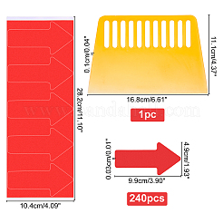 241Pcs 2 Style Arrow PVC Adhesive Stickers&nbsp;DIY-FH0002-98