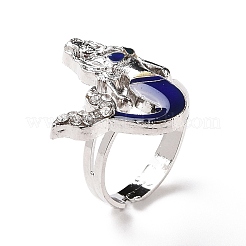 Glass Mermaid Mood Ring&nbsp;RJEW-C031-05P