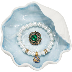 Ocean Themed Ceramic Jewelry Plate&nbsp;AJEW-WH20064-37E