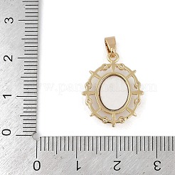 Brass Micro Pave Clear Cubic Zirconia Enamel Pendants&nbsp;ZIRC-M001-13G