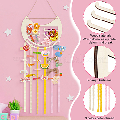 1Pc Arch/Cat Shape Wood Wall Mounted Jewelry Organizer&nbsp;DIY-PH0022-99B