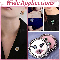 20Sets Rack Plating Brass Brooch Finding&nbsp;KK-HY0004-11